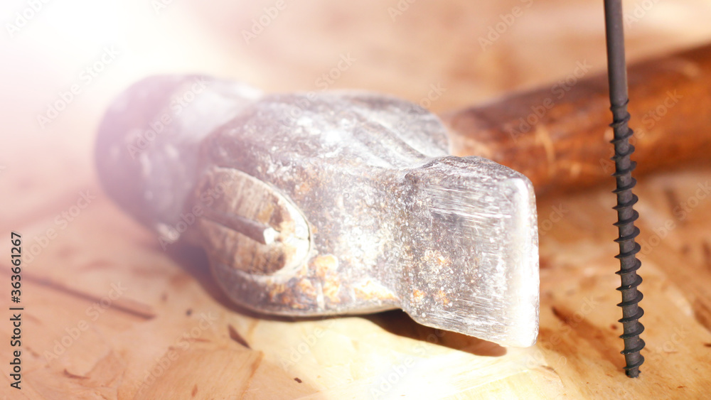 Old hammer with clipping path. Old hammer with clipping path.