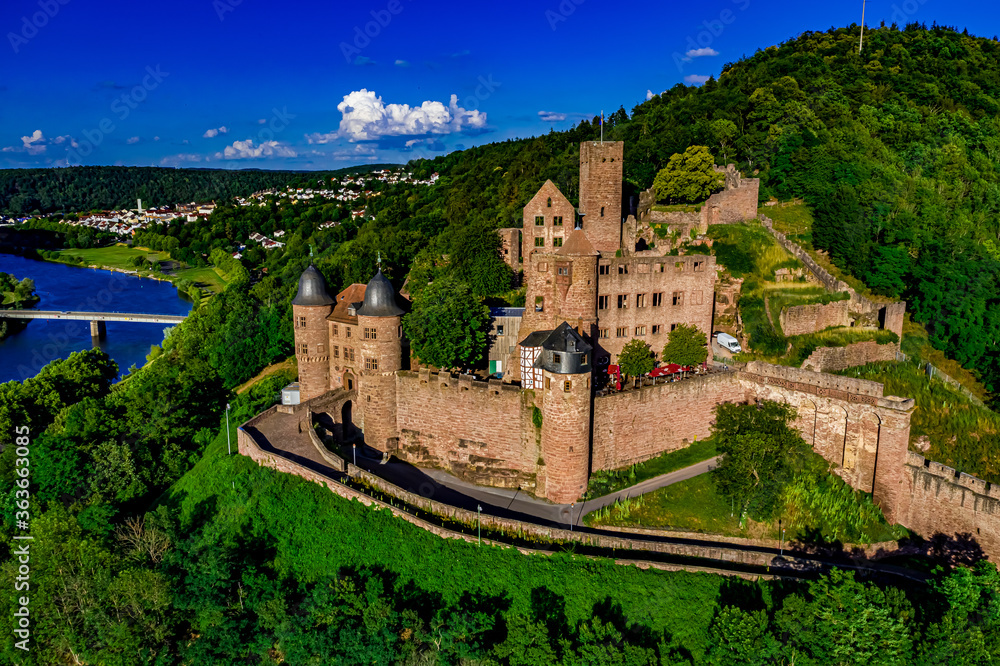 Obraz premium Wertheim aus der Luft