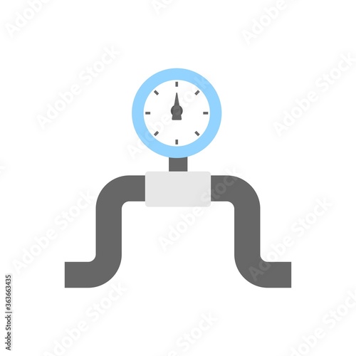 Gauge or meter illustration. Could be a pressure or water meter, odometer, tachometer, speedometer, or any dial measurement indicator.