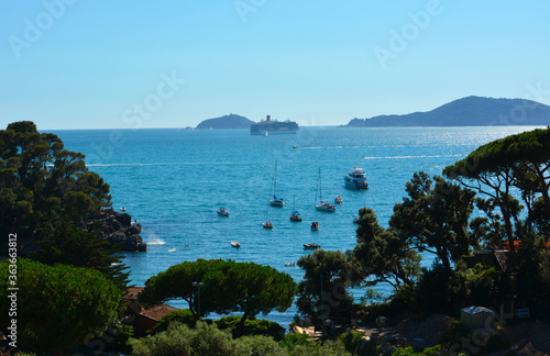 fiascherino in the bay of La Spezia, Liguria, Italy photo