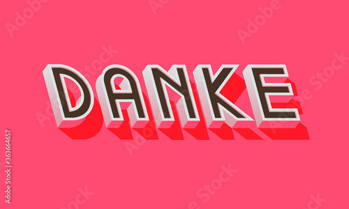Thank you card. Typographic card design. Vector Illustration.