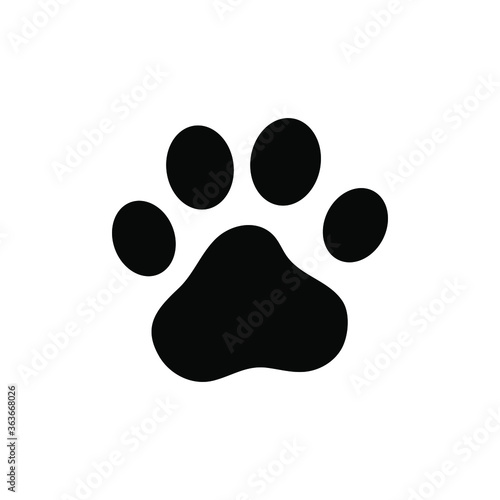 vector logo of a dog paw. Simple dog symbol
