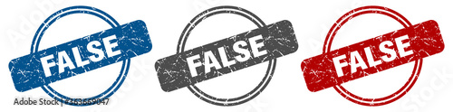 false stamp. false sign. false label set