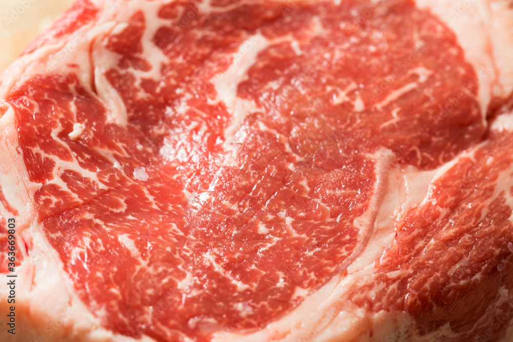 Raw Grass Fed Ribeye Steak Raw Grass Fed Ribeye Steak