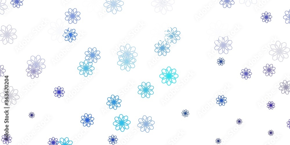 Light Pink, Blue vector natural artwork with flowers. Light Pink, Blue vector natural artwork with flowers.