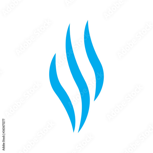 Steam icon vector isolated on white background. Steam icon for design template, smell logo and sign, wave logo and smoke logo. Creative abstract concept, steam icon
