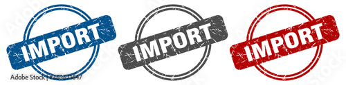 import stamp. import sign. import label set