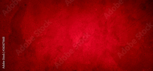 Fényképezés Blank red textured concrete wide wall background