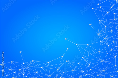 Network connect background, abstract vector. Digital network background with dots and lines for nodes, data and ai design.Abstract futuristic ai network, connecting lines and dots. Vector illustration