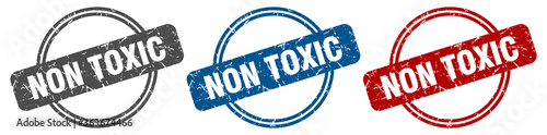 non toxic stamp. non toxic sign. non toxic label set