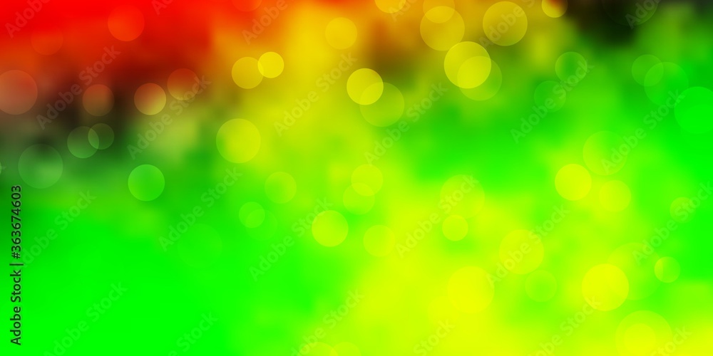 Obraz premium Light Multicolor vector layout with circles. Abstract illustration with colorful spots in nature style. Pattern for business ads.