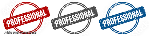 professional stamp. professional sign. professional label set