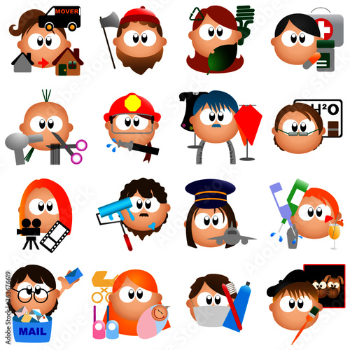 Occupation illustration icons