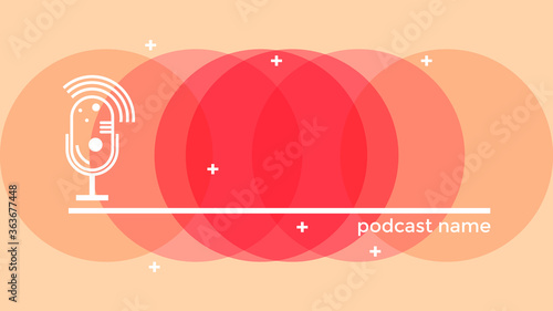 PODCAST ABSTRACT COLORFUL BACKGROUND VECTOR. COVER DESIGN 
