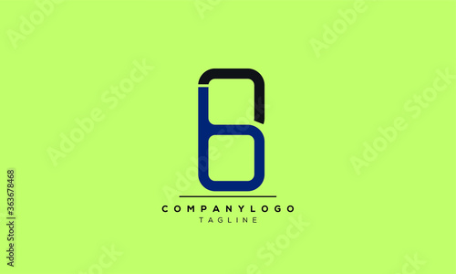 Alphabet letters Initials Monogram logo B6,6B,B and 6