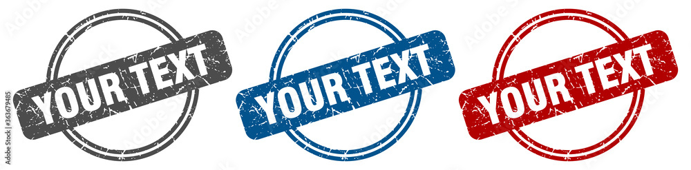 your text stamp. your text sign. your text label set