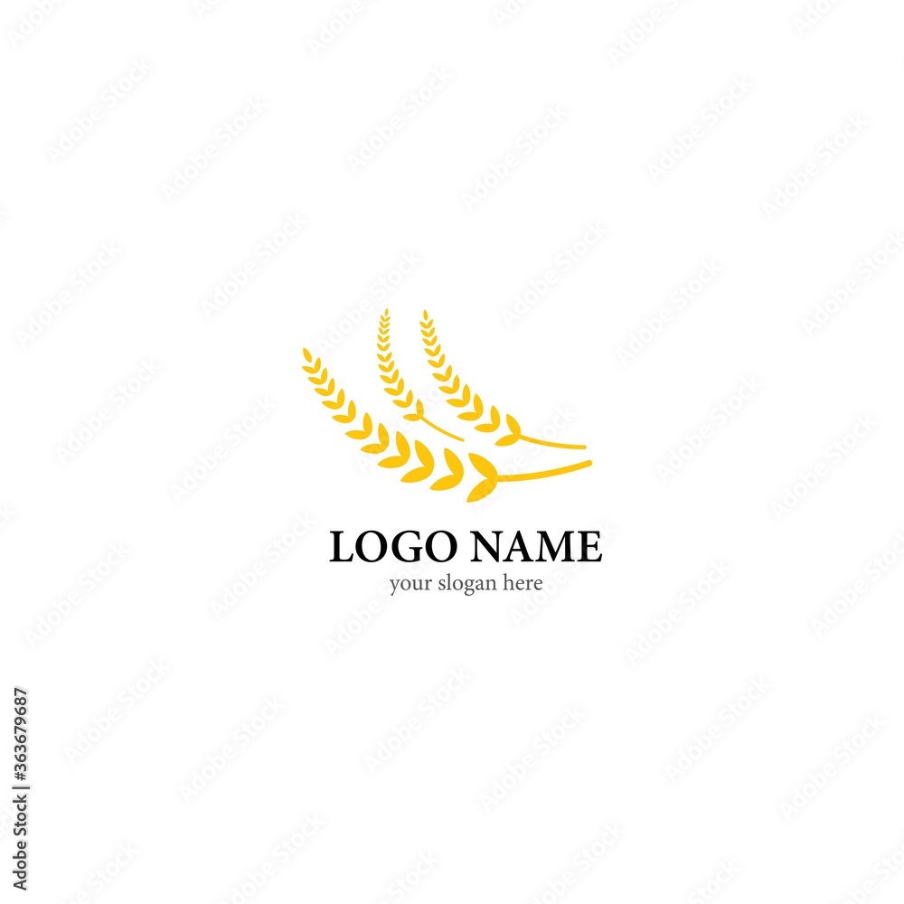 Wheat logo template Wheat logo template