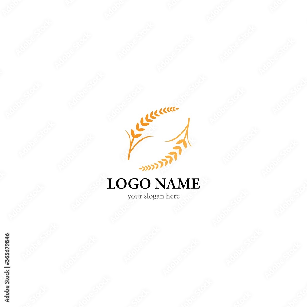 Obraz premium Wheat logo template