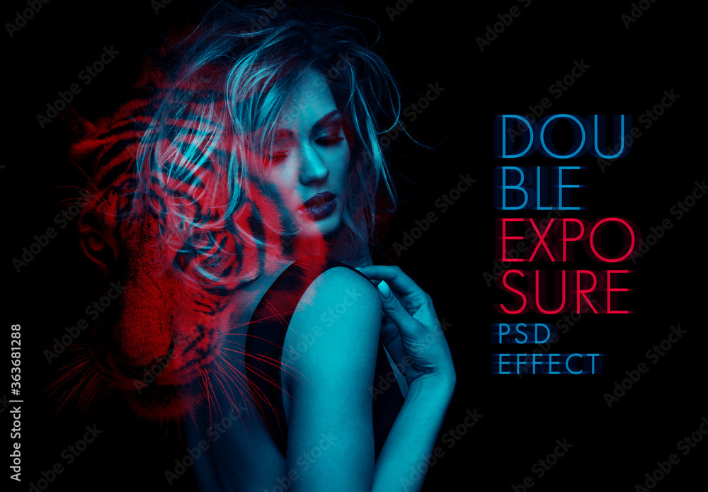 Double Exposure Photo Effect Stock Template | Adobe Stock