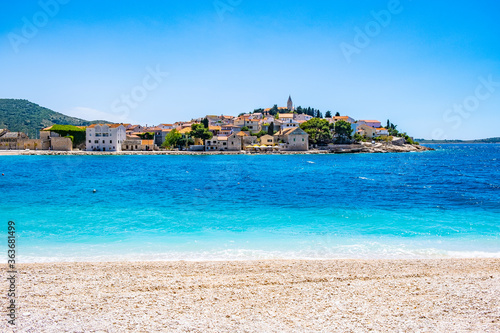 Primosten, Sibenik County, Croatia. Resort town on the Adriatic coast.