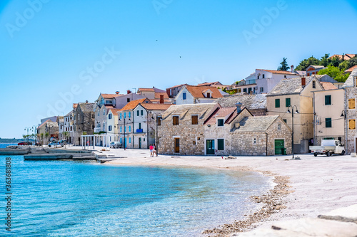 Fototapeta Naklejka Na Ścianę i Meble -  Primosten, Sibenik County, Croatia. Resort town on the Adriatic coast.