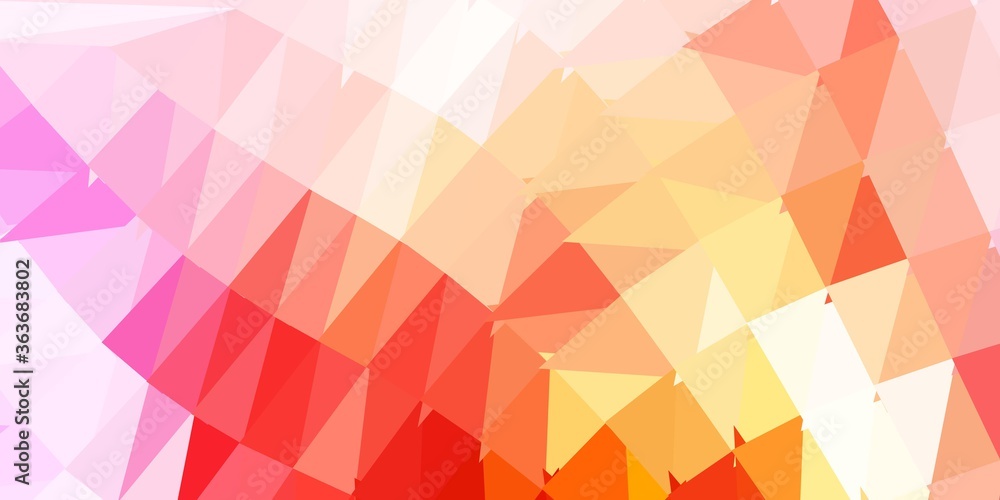 Obraz premium Light purple, pink vector abstract triangle pattern.