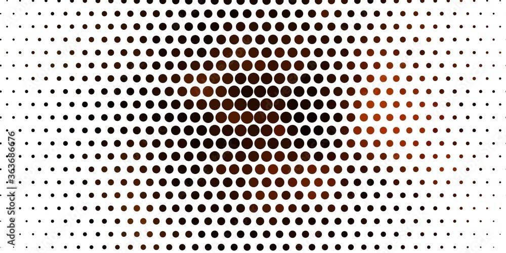 Light Orange vector texture with disks. Abstract colorful disks on simple gradient background. New template for a brand book.