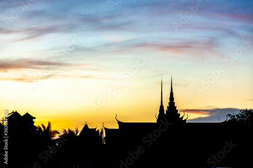 Cambodia skyline at night