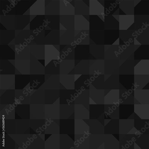 Seamless black mosaic pattern. Vector Illustration. 