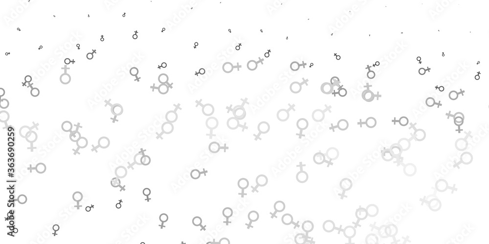 Light Gray vector template with businesswoman signs. Light Gray vector template with businesswoman signs.
