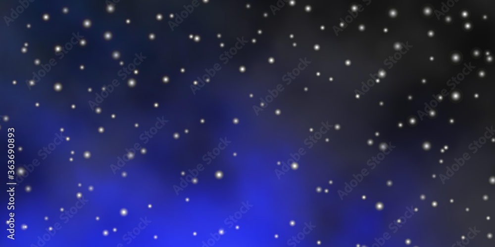 Dark BLUE vector background with small and big stars. Decorative illustration with stars on abstract template. Pattern for new year ad, booklets. Dark BLUE vector background with small and big stars. Decorative illustration with stars on abstract template. Pattern for new year ad, booklets.