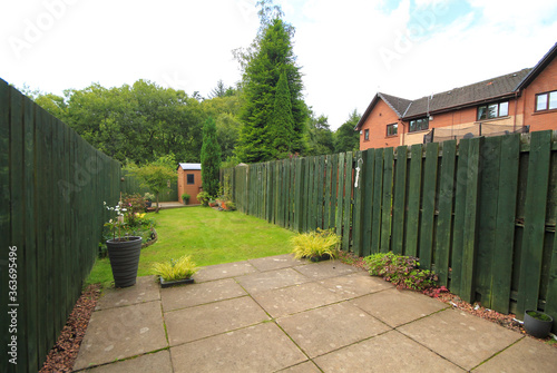 garden with green fence © Petes Pix