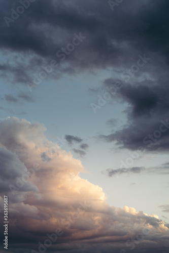 view of dramatic cumulonimbus clouds and thunderstorm sky © kay fochtmann