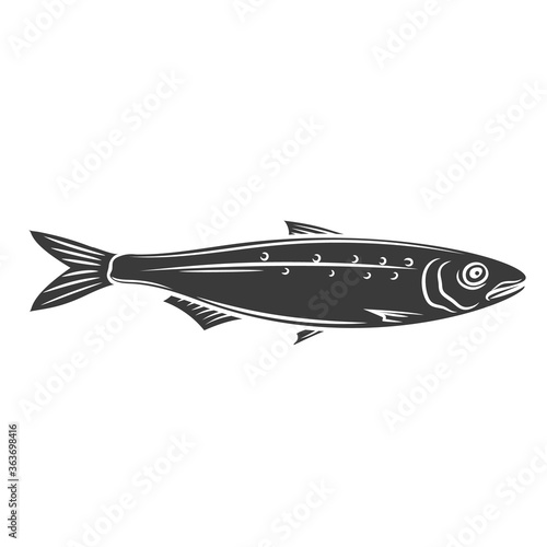 Sardine fish glyph icon