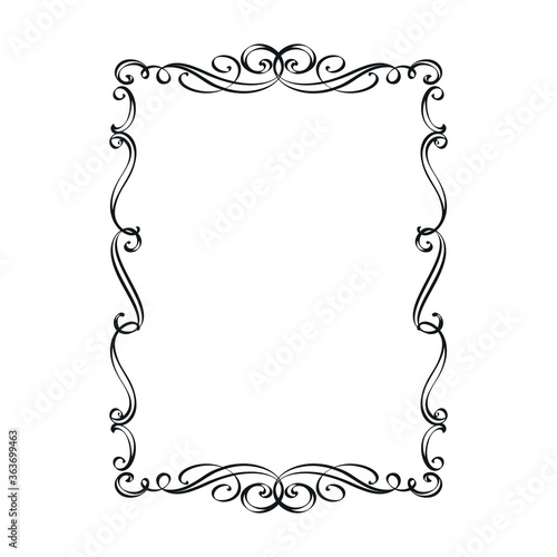 Vintage calligraphic frame