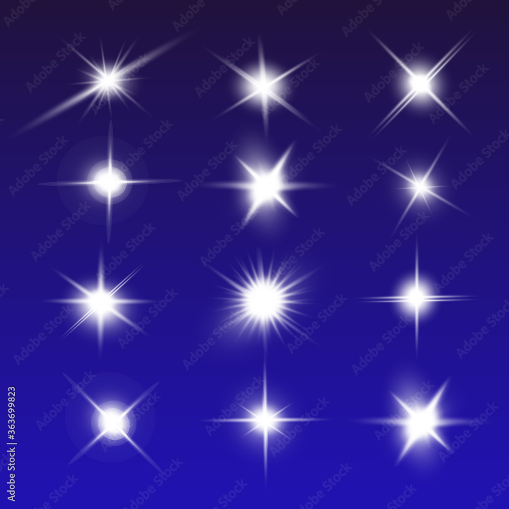 Lights sparkles isolated. Vector illustration Lights sparkles isolated. Vector illustration