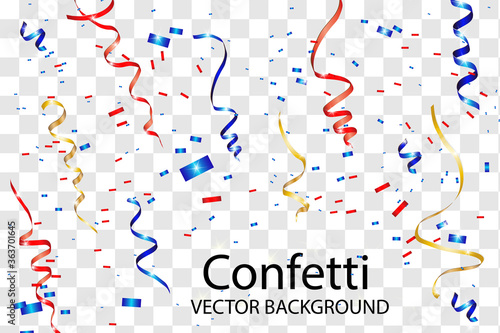 Vector confetti. Festive illustration.