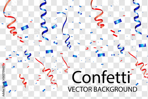 Vector confetti. Festive illustration.