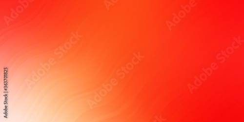 Light Red, Yellow vector template with curved lines. Colorful abstract illustration with gradient curves. Pattern for busines booklets, leaflets