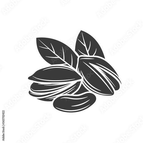 Pistachio nuts glyph icon