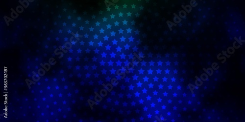Dark Multicolor vector background with colorful stars. Colorful illustration with abstract gradient stars. Design for your business promotion.