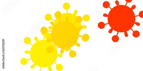 Light yellow vector texture with disease symbols.