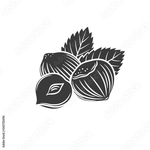 Hazelnut glyph icon