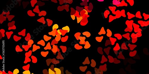 Dark red vector pattern with abstract shapes.