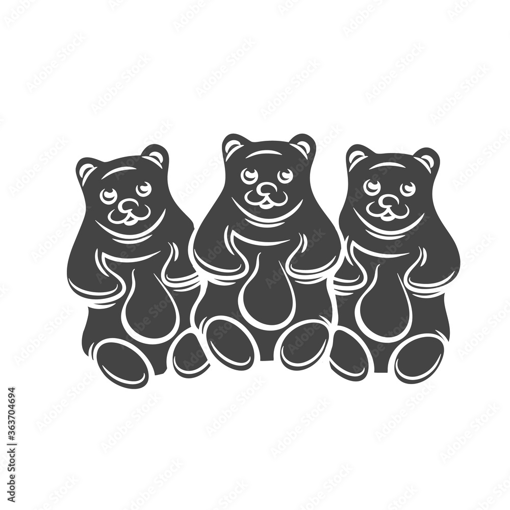 Jelly candy glyph icon. Jelly candy glyph icon.
