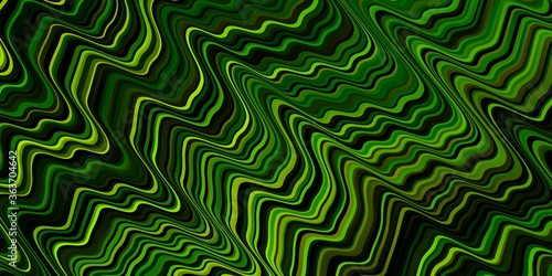 Light Green, Yellow vector layout with curves. Colorful illustration in circular style with lines. Pattern for booklets, leaflets.