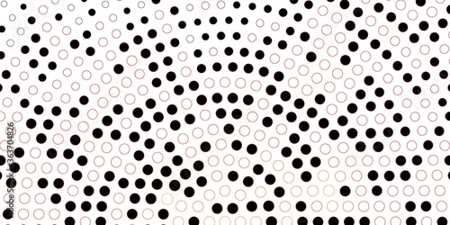 Dark Orange vector layout with circle shapes. Abstract decorative design in gradient style with bubbles. Design for your commercials.