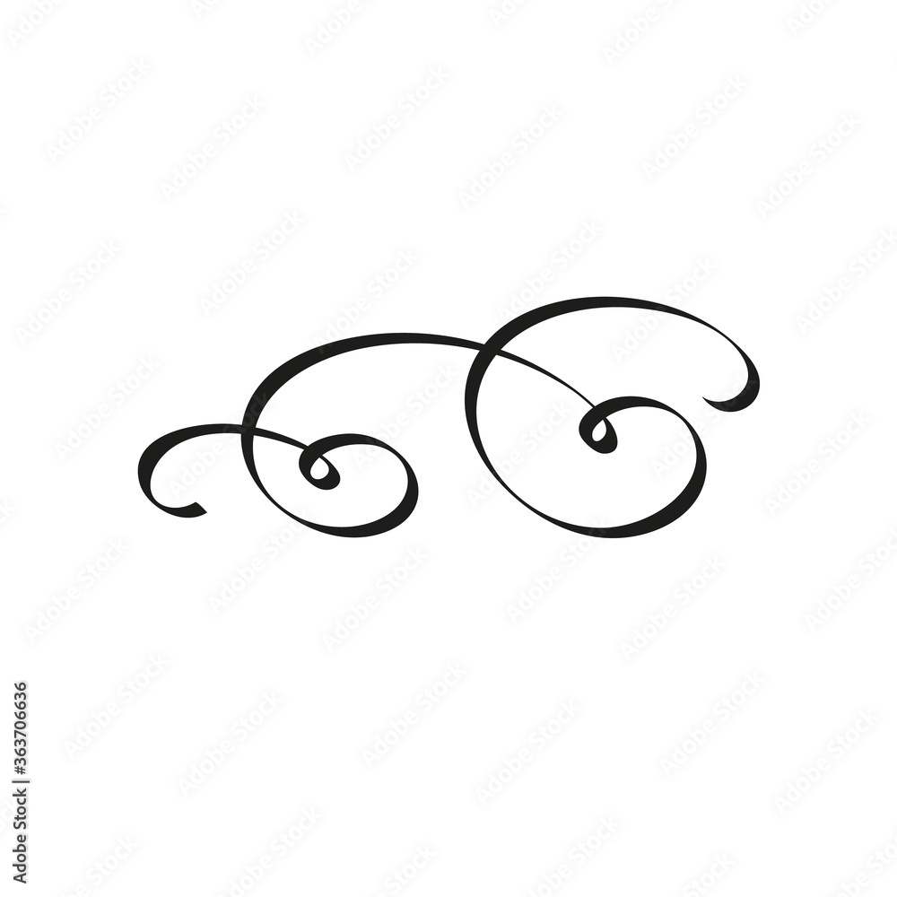 Calligraphic design element, vector Calligraphic design element, vector