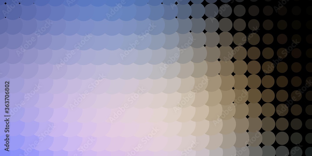 Light Blue, Yellow vector pattern with spheres. Abstract decorative design in gradient style with bubbles. Pattern for websites.