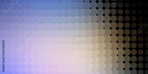 Light Blue, Yellow vector pattern with spheres. Abstract decorative design in gradient style with bubbles. Pattern for websites.